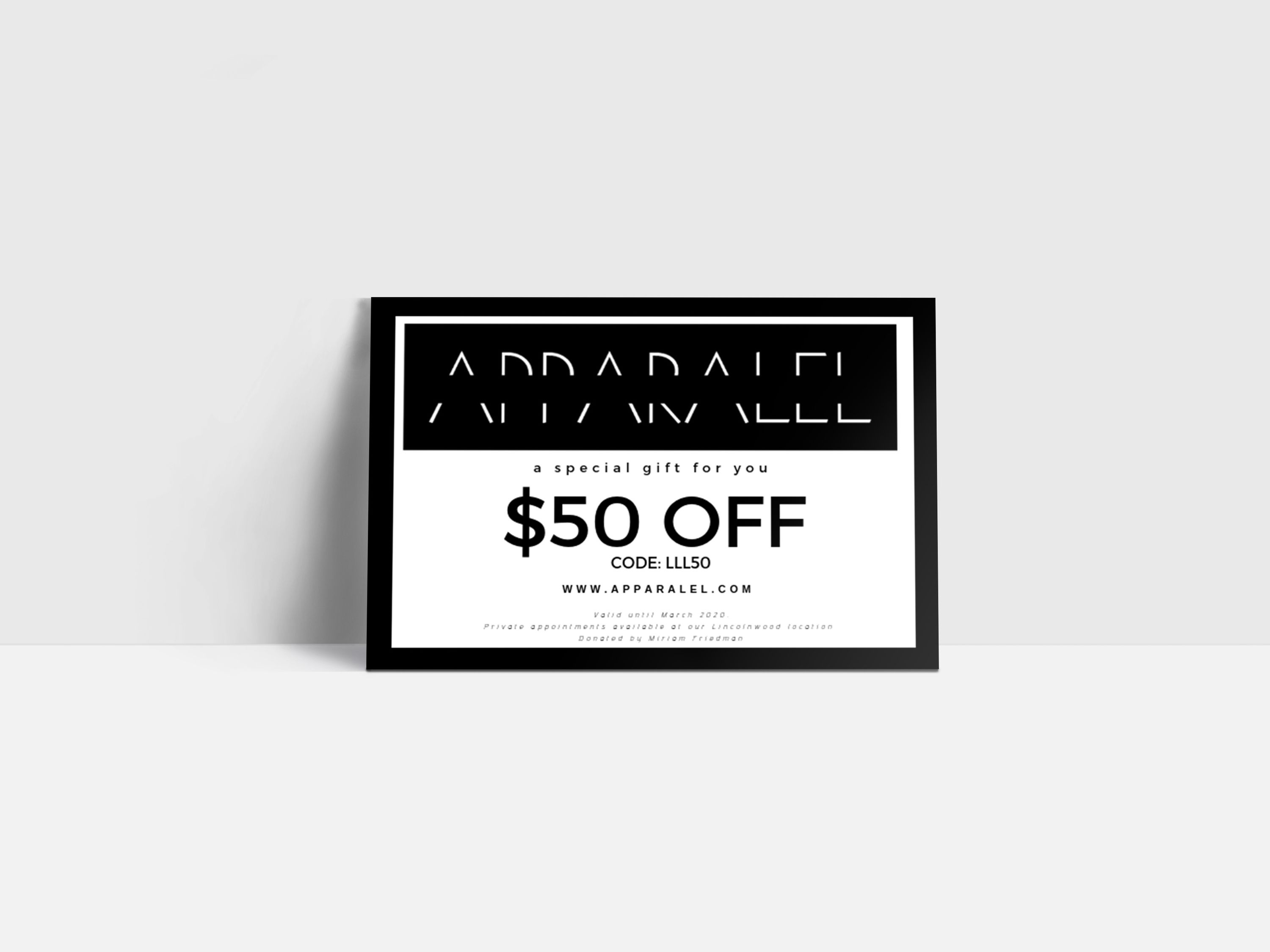 Apparalel Gift Card